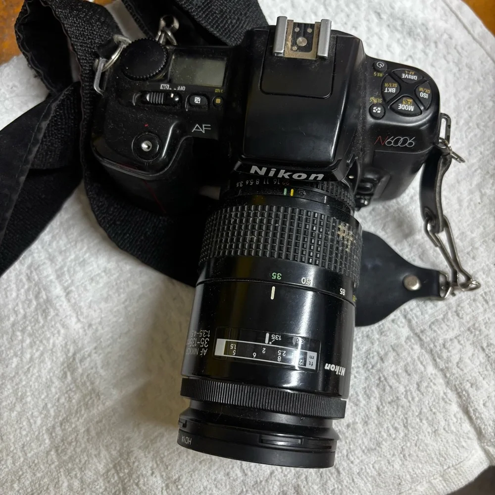 Nikon Film SLR Camera With Nikon AF NIKKOR Lens Untested